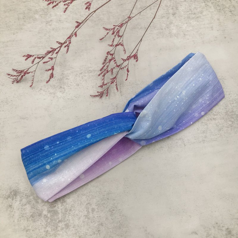 交叉髮帶【時光隧道】紫色 - 頭箍/髮帶/髮圈 - 棉．麻 紫色