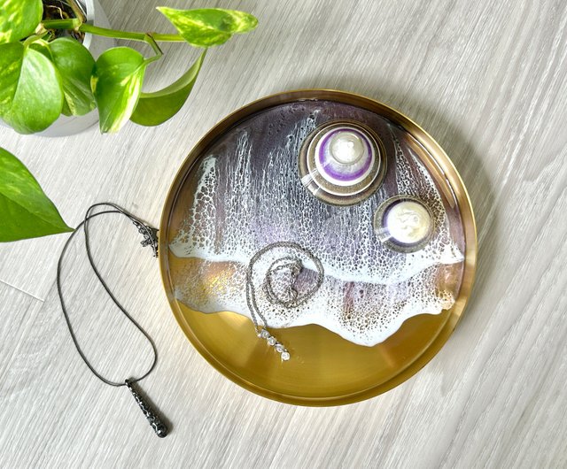 m&mトレイ置物グリーン 3COINS アクセサリートレイの商品を使った