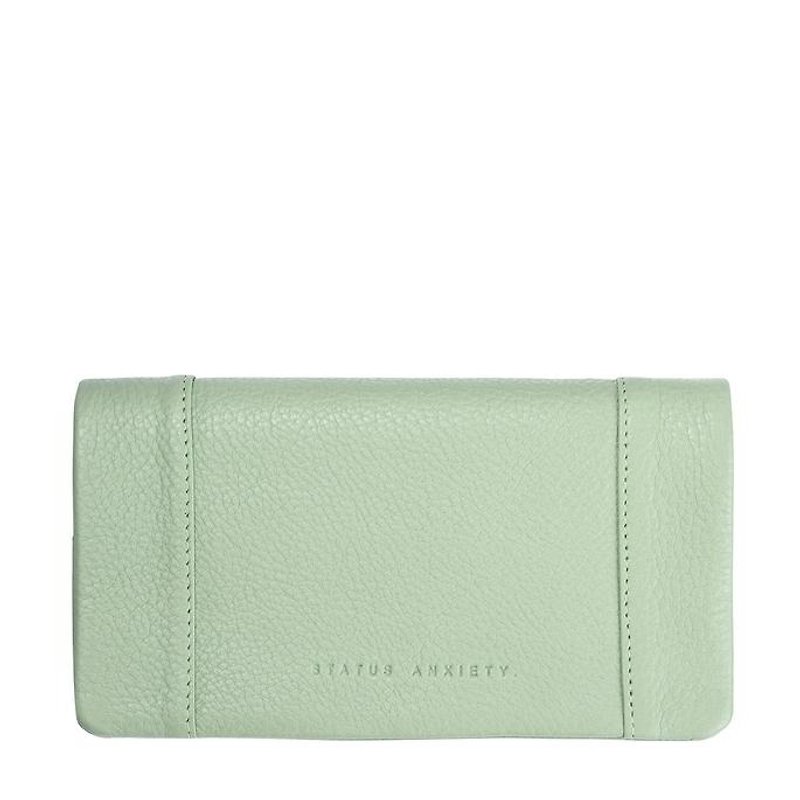SOME TYPE OF LOVE Long Clip_Mint Green / Mint Green - Clutch Bags - Genuine Leather Green