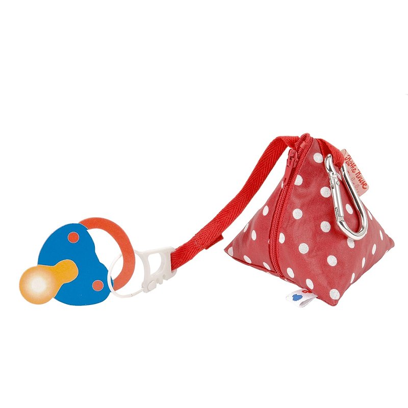German century brand Käthe Kruse pacifier chain and pouch - Kids' Toys - Cotton & Hemp Red