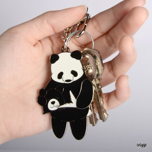 Onlygo 昂里生活創意 貓熊代班系列鑰匙圈－台灣黑熊 | 吊飾配件 動物園紀念品 送禮