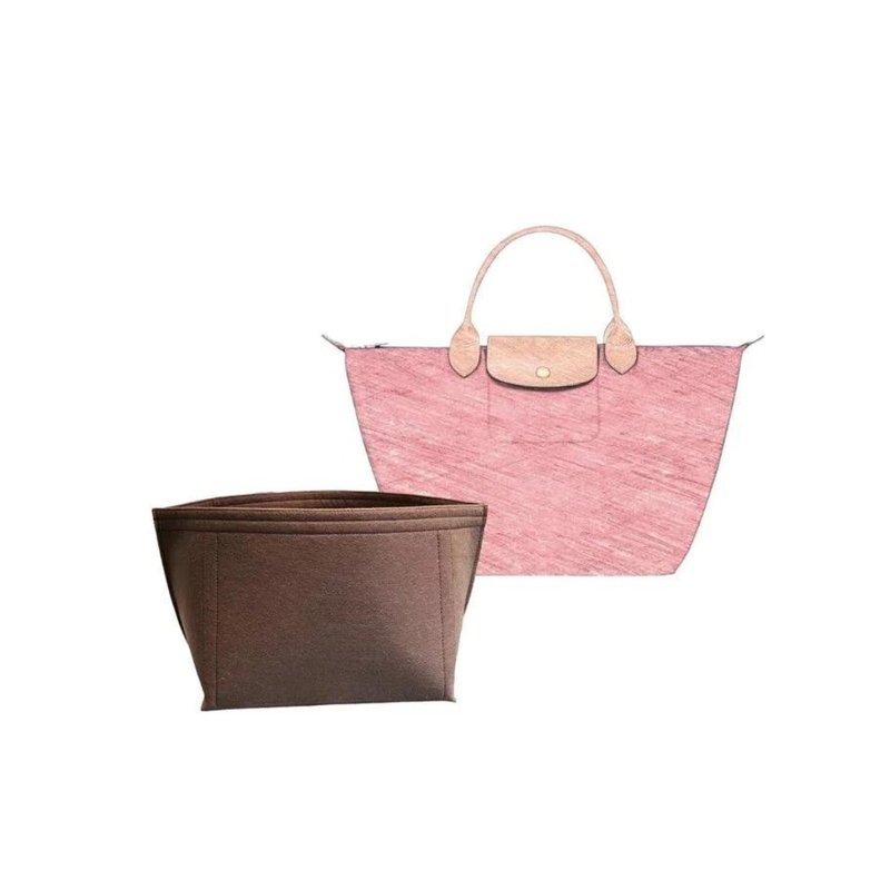 手製內袋 Longchamp Le Pliage Original/Green (Short Handle) M - 化妝包/收納袋 - 其他材質 多色