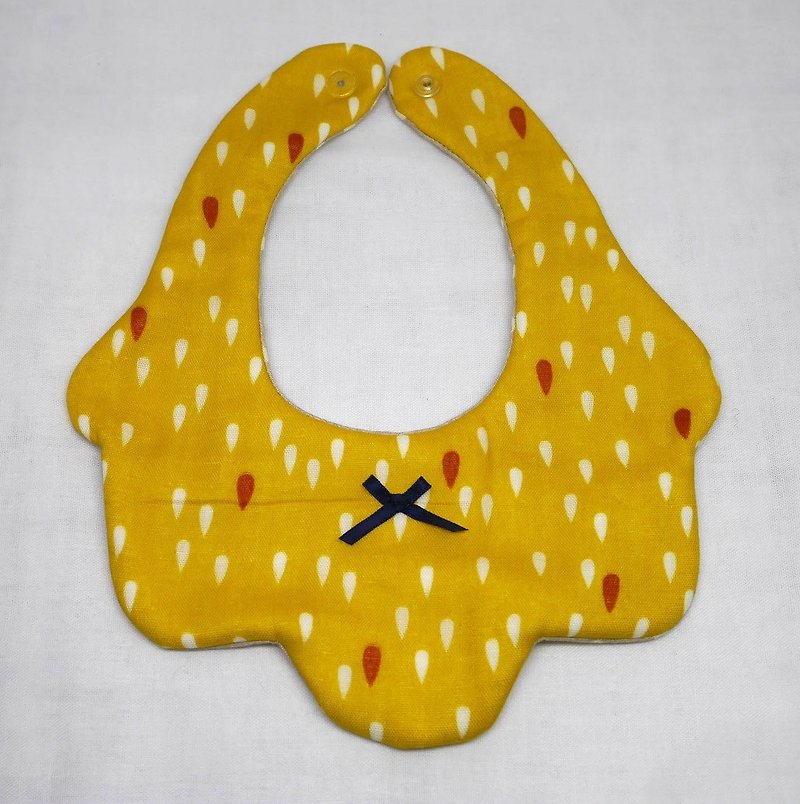 Japanese Handmade 8-layer-gauze Baby Bib/drops - Bibs - Cotton & Hemp Yellow