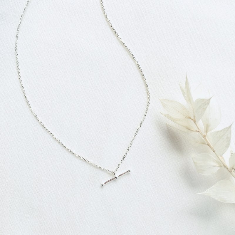 Perfect Libra Clavicle Chain S925 Sterling Silver Necklace Anti Allergy - สร้อยคอทรง Collar - เงินแท้ สีเงิน