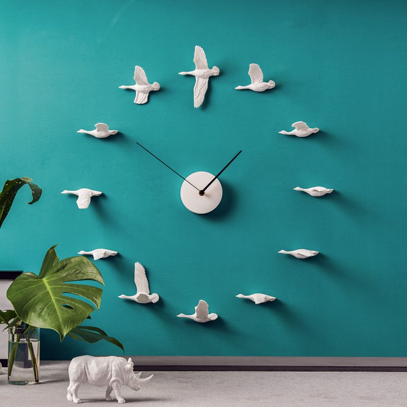 haoshi good design migratory bird clock - O form wall clock home clock - นาฬิกา - เรซิน 