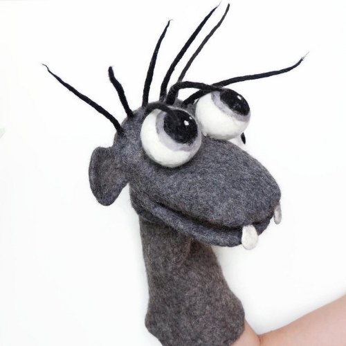 Toys from Anzhelika Funny puppet, gloved hand puppet for puppet theater. Made of natural wool.