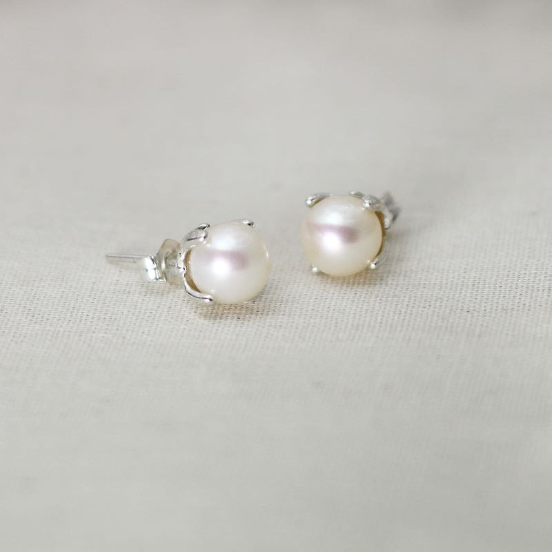 Pearl ear-rings - Earrings & Clip-ons - Other Metals Silver