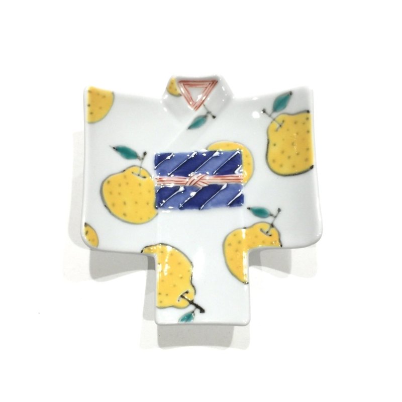 ~閨蜜的禮物~ 和服造型碟-柚子(吳服店) - 盤子/餐盤/盤架 - 玻璃 多色