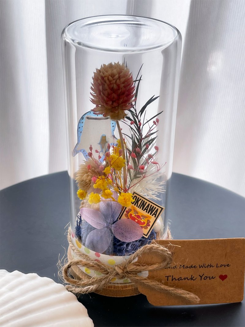 永生花玻璃瓶裝飾 - 擺飾/家飾品 - 植物．花 橘色