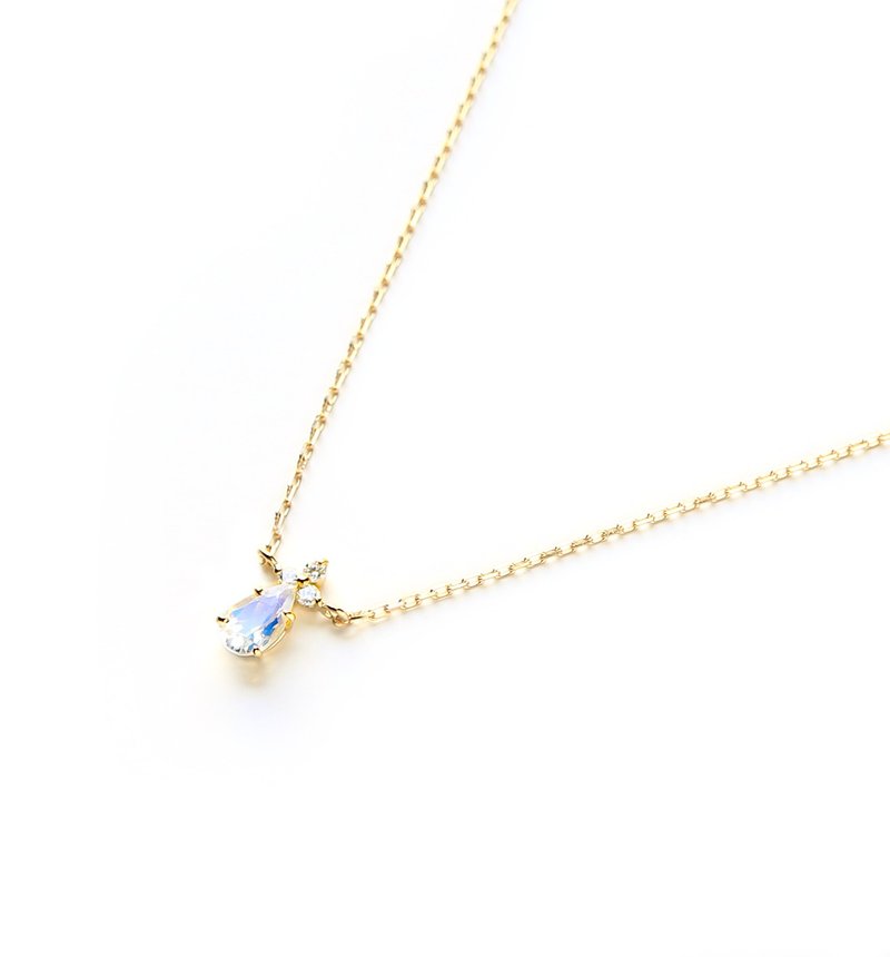 K18 ロイヤルブルームーンストーン&ダイヤモンドのネックレス ~Ello Lilas~ 6月誕生石 - 項鍊 - 寶石 藍色