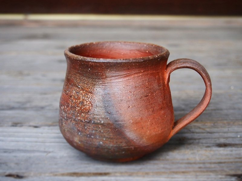 Bizen coffee cup (large) Rocho eye c 7 - 0 11 - Mugs - Pottery Brown