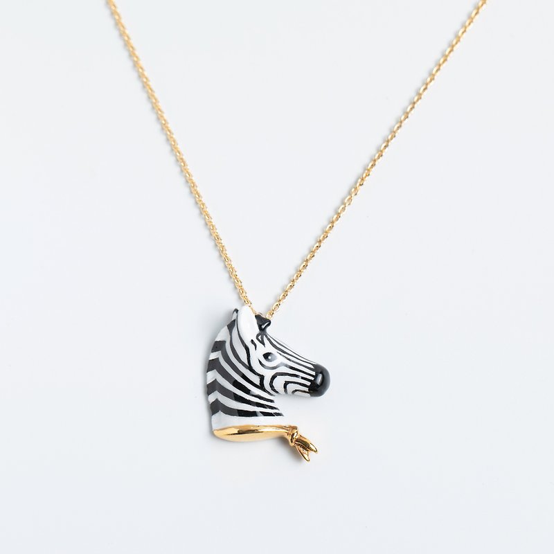 Zebra Ring - Necklaces - Enamel White