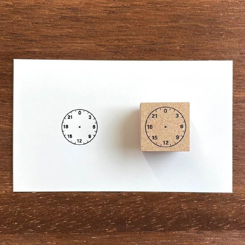 時計 24時間表記ver 手帳スタンプ ラバースタンプ スケジュール帳 日記 日本製 b-035 - 印章/印台 - 木頭 