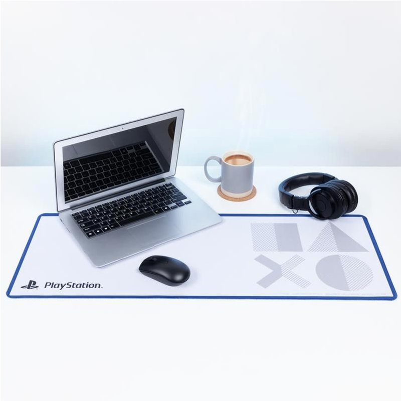 Playstation 5th Gen Icons Desk Mat - แผ่นรองเมาส์ - พลาสติก ขาว