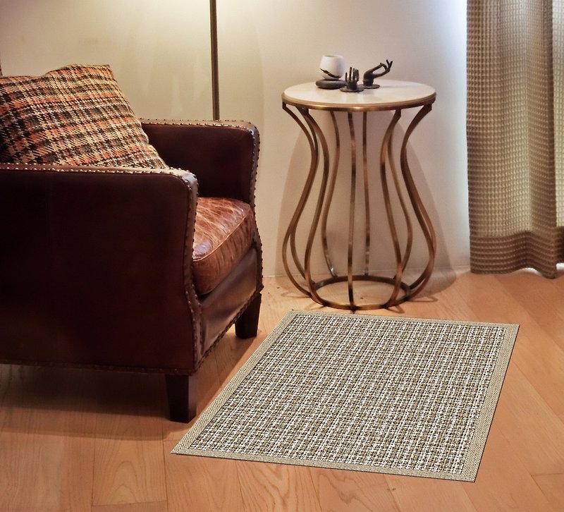 【老朋友限定禮】編織系列-1 防滑地毯 地墊 - 其他家具 - 其他人造纖維 卡其色