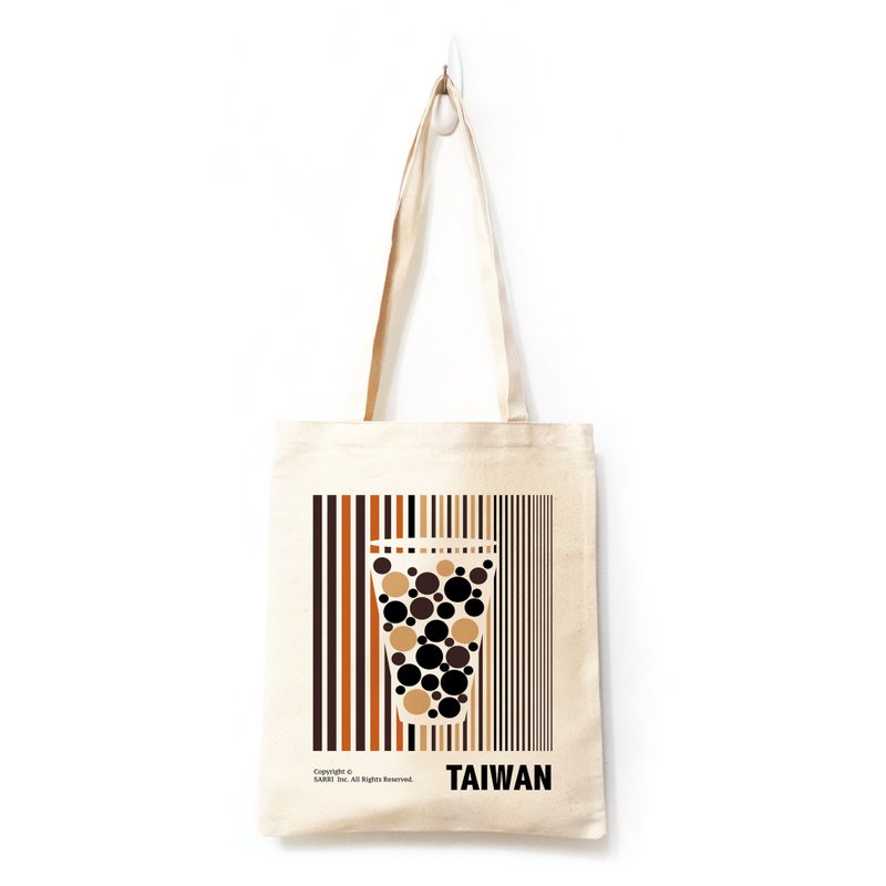 Canvas bag, tote bag, environmental protection bag, precious milk bag, side back bag, Ba'an Taiwan TAIWAN - กระเป๋าถือ - ผ้าฝ้าย/ผ้าลินิน สีนำ้ตาล