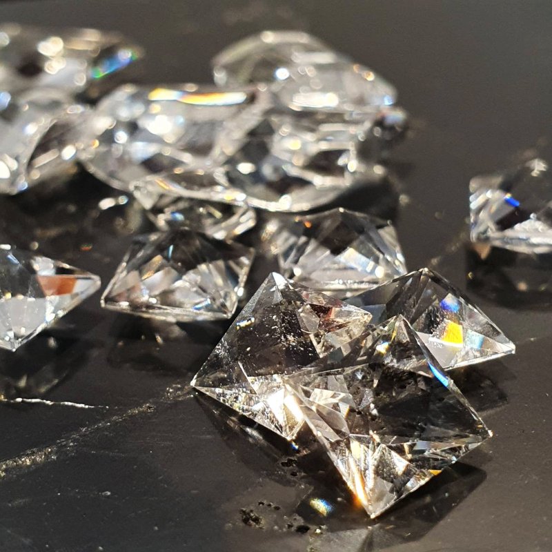 DL01-淨透 閃亮天然激光料鑽切白水晶 金工材料不是赫基蒙 - 金工/飾品 - 水晶 白色