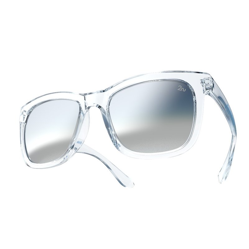 2NU  - ファンシー2サングラス - 完全に透明 - シルバーミラー - 眼鏡・フレーム - プラスチック シルバー
