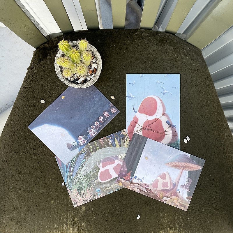 | Guo Yanying/ Meet Meat Ruorou | Postcards/ A total of 4 - การ์ด/โปสการ์ด - กระดาษ หลากหลายสี
