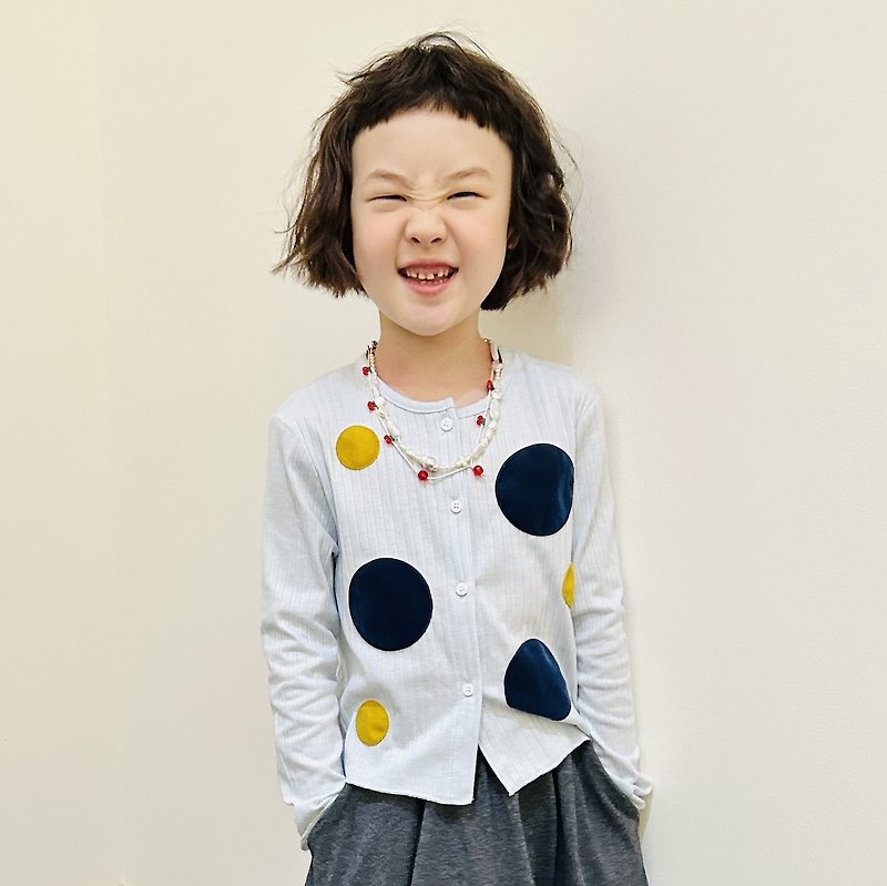 Pure cotton circle color small jacket/children's clothing - เสื้อยืด - ผ้าฝ้าย/ผ้าลินิน ขาว