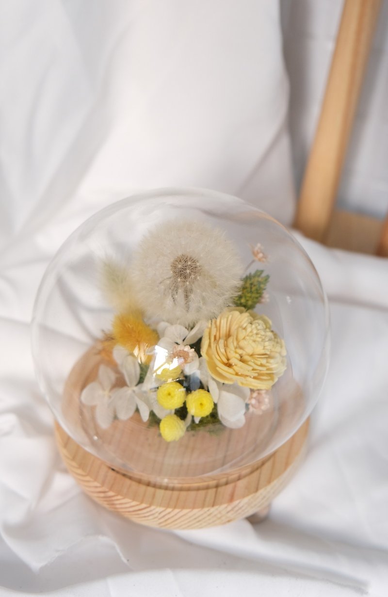 Dandelion Everlasting Bell Ball Birthday Gift Graduation Gift Exchange Gift - Dried Flowers & Bouquets - Plants & Flowers Yellow