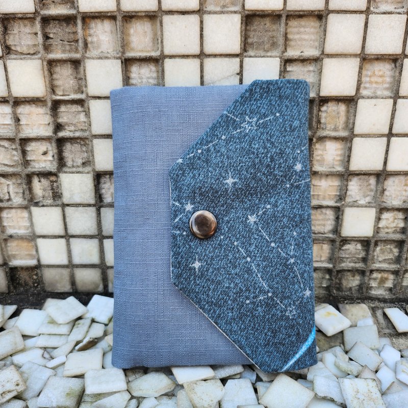 [Handmade] Starry Sky Passport Cover Cloth Book Cover - Passport Holders & Cases - Cotton & Hemp 