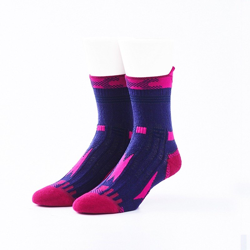 ADSU Plum Pulp socks - ถุงเท้า - ผ้าฝ้าย/ผ้าลินิน สีม่วง