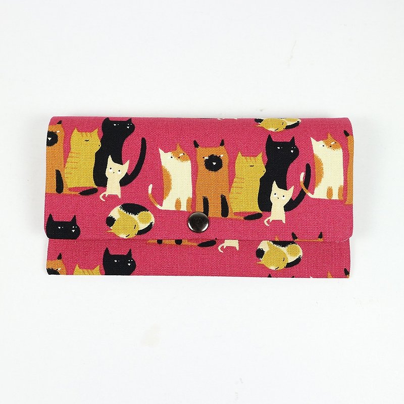 Red Envelope Bag Passbook Cash Storage Bag-Thieving Cat (Pink) - Chinese New Year - Cotton & Hemp Pink