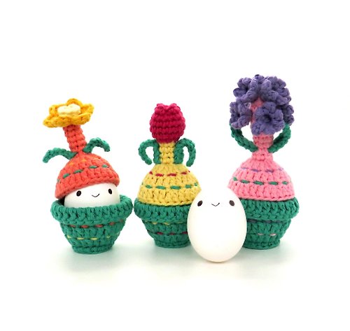CrochetGiftsShop Egg Warmers Spring Flowers bulbs Tulip Hyacinth Narcissus Set Crochet Pattern .