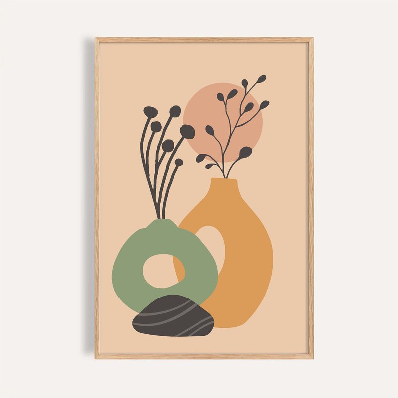 陶色靜語 Earthen Harmony / 波西米亞風格 掛畫 畫芯 海報 - 海報/掛畫/掛布 - 紙 