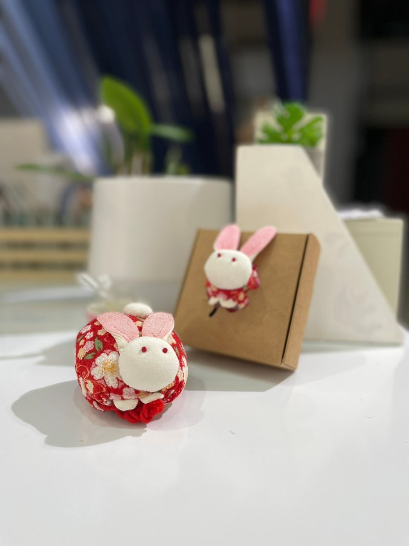 Sweet Honey Rabbit DIY Healing Sachet Ornament Small Space Car Fragrance Material Package Gift Card - เย็บปัก/ถักทอ/ใยขนแกะ - ผ้าฝ้าย/ผ้าลินิน 