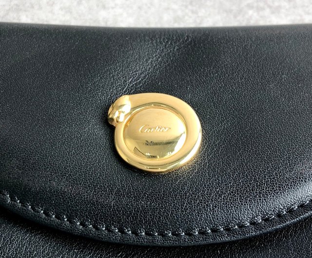 日本直送 名牌中古包 】Cartier カルティエ 財布 ブラック