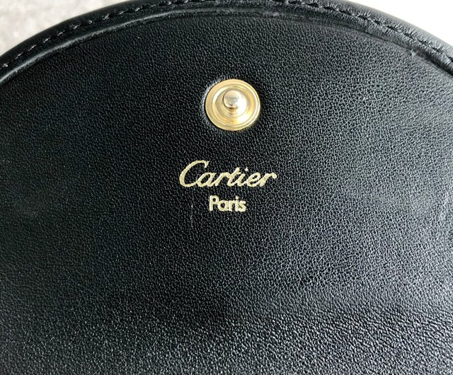 Cartier パンテール　ブラック レザー コインケース カルティエ パンテール コインケース 小銭入れ ブラック レザー
