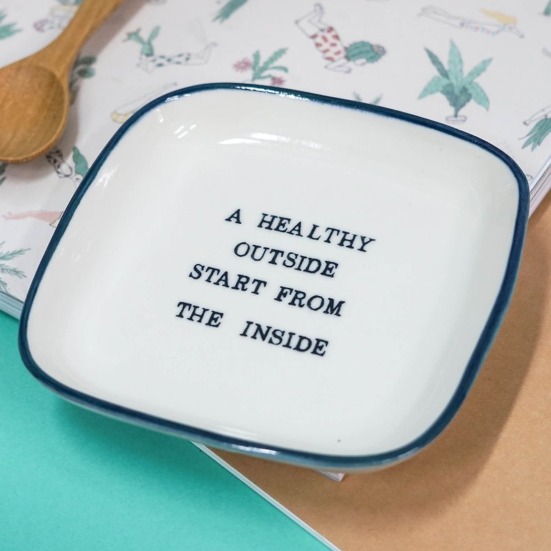 SQUARE DISH + Quote - Coasters - Pottery 