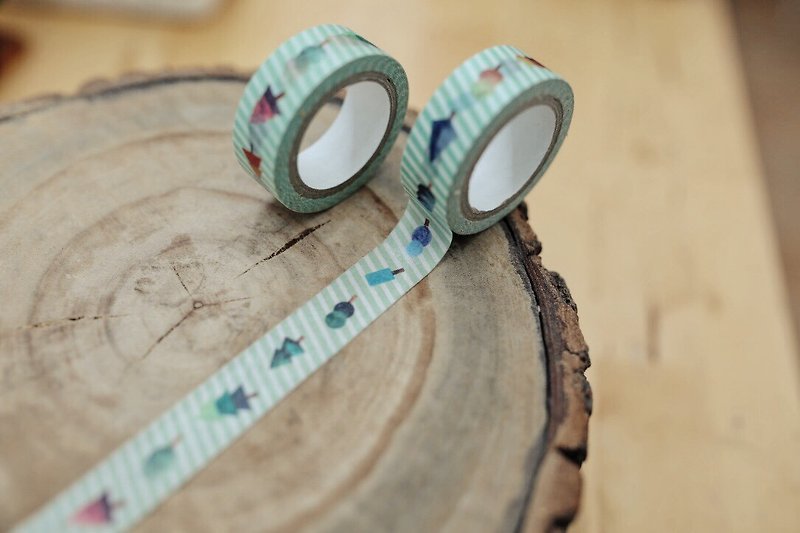 Paper tape-Ogi Forest - Washi Tape - Paper Green