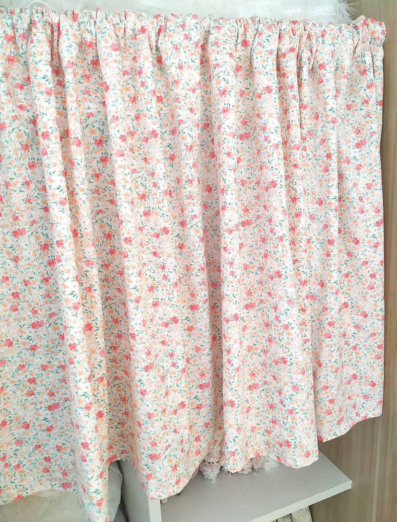Pure cotton small floral curtain door curtain pure cotton printed curtain - ม่านและป้ายประตู - ผ้าฝ้าย/ผ้าลินิน 