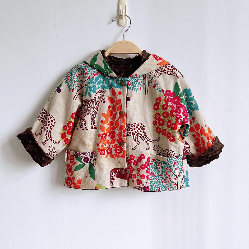 Regular Hooded Jacket - Domineering Forest - Coats - Cotton & Hemp Multicolor