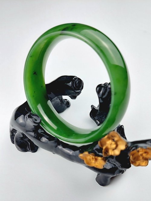 玉識形態 JadeStyle Jewelry 珠寶級玉石 | 台灣玉鐲子60mm (附專業鑑定書) | 頂級台灣碧玉