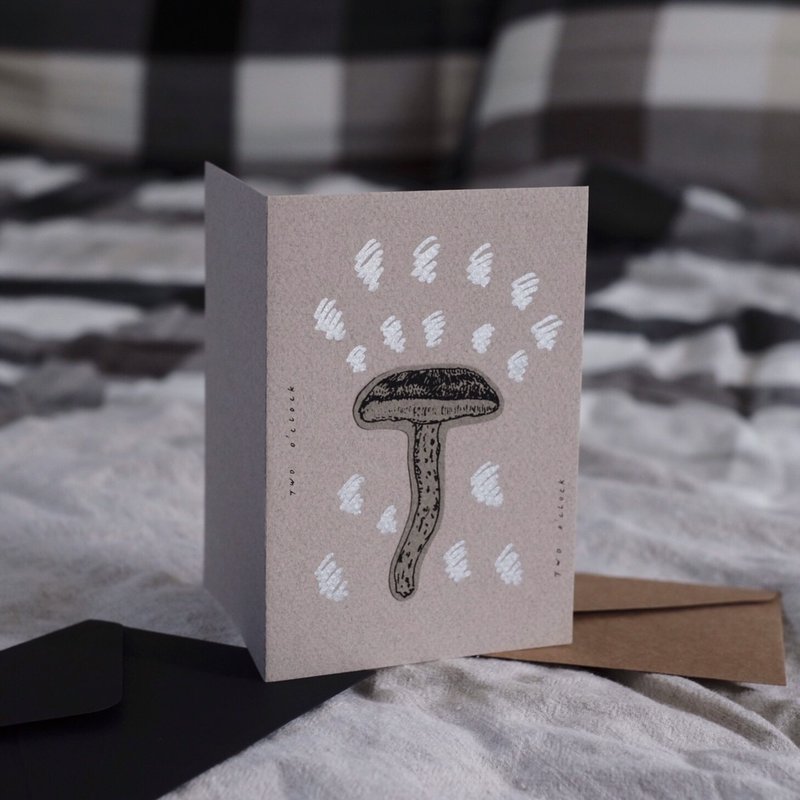 Mushroom1 card / Handmade card series / with envelope - การ์ด/โปสการ์ด - กระดาษ หลากหลายสี