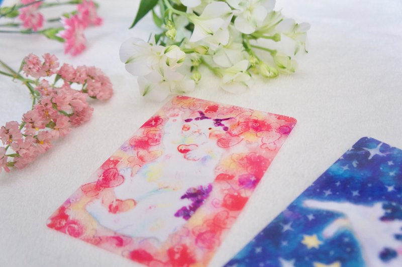 ねことハートのクリアポストカード - 卡片/明信片 - 其他材質 粉紅色