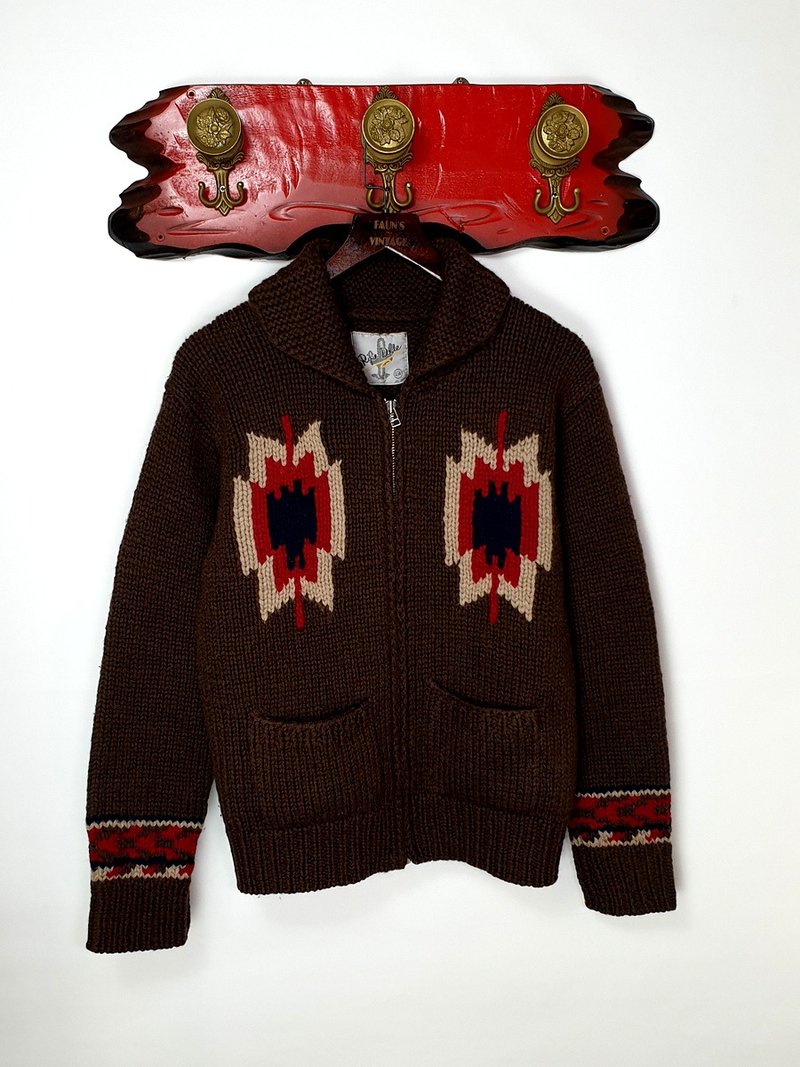 Little tortoise Ge Ge-Indian Totem Woolen Jacket - Men's Coats & Jackets - Wool 