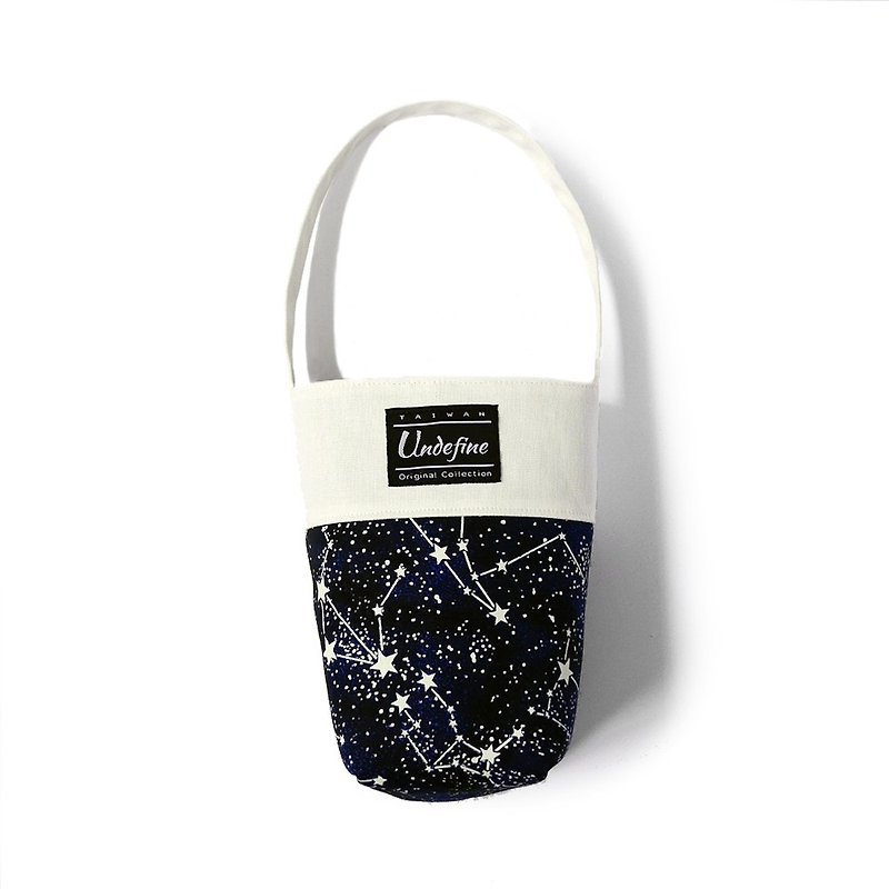 Luminous stars beverage bag - ถุงใส่กระติกนำ้ - ผ้าฝ้าย/ผ้าลินิน สีน้ำเงิน