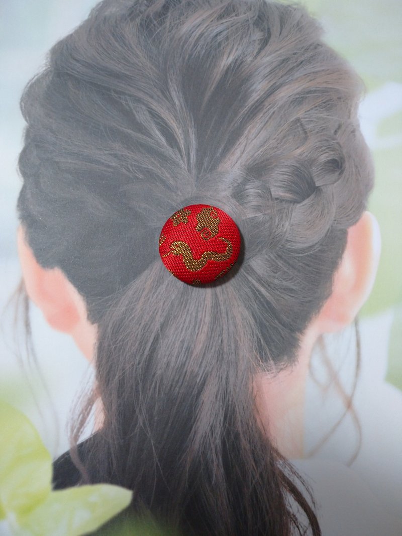 【可愛い蛇】赤　ヘアゴム　髪飾り　日本製　ハンドメイド - 髮夾/髮圈 - 其他材質 紅色