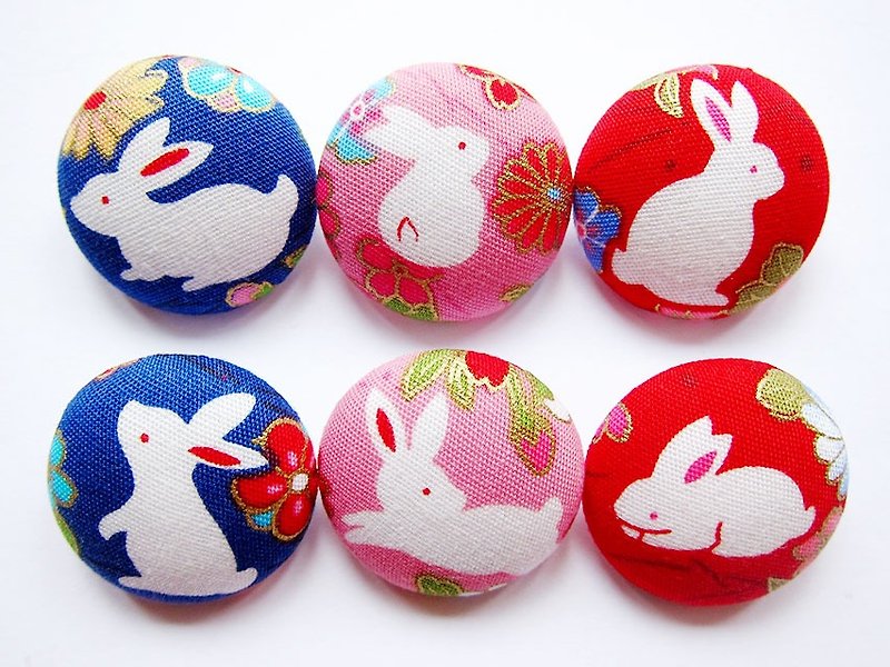 Cloth button button knitting sewing handmade material and wind rabbit DIY material - Knitting, Embroidery, Felted Wool & Sewing - Cotton & Hemp Multicolor