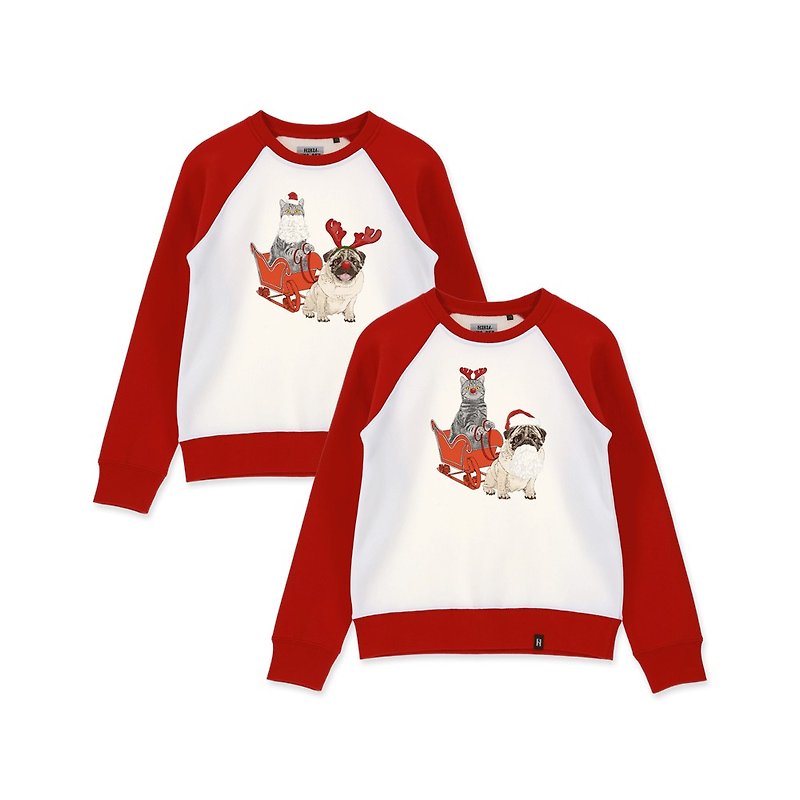 AMO Original cotton adult Sweater /AKE/Santa Claus and His Elk - Women's Casual & Functional Jackets - Cotton & Hemp 