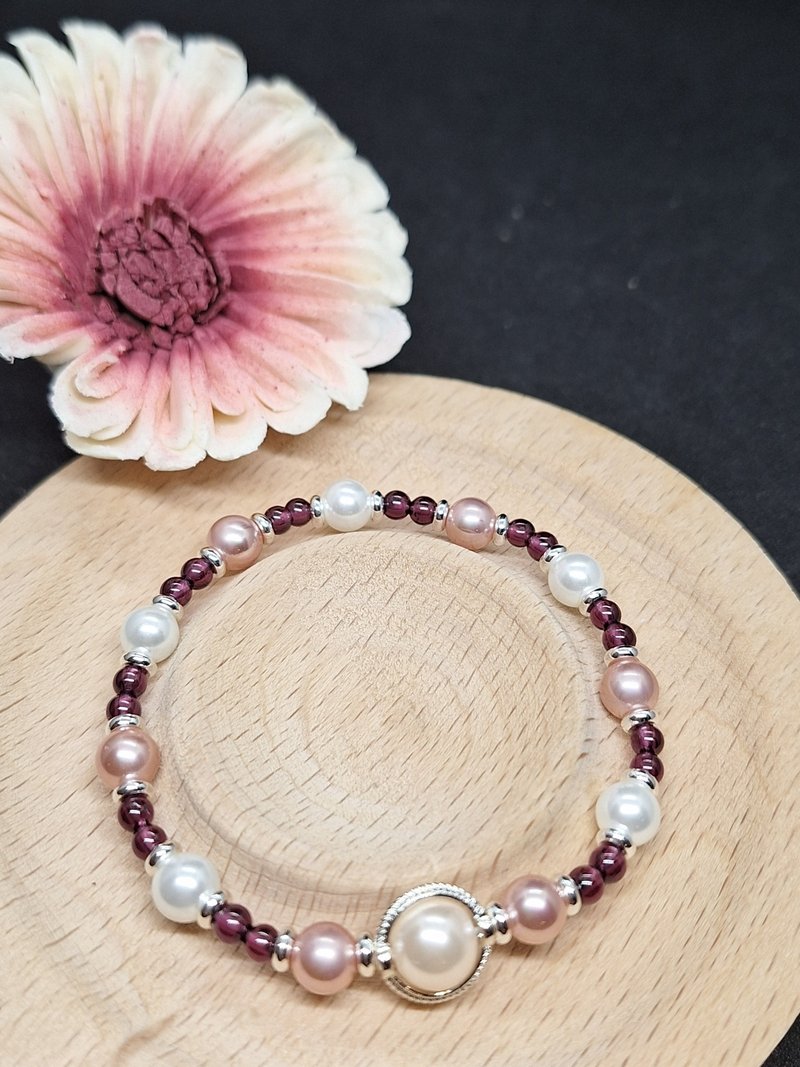 紫牙烏/貝珠手串 - 手鍊/手環 - 水晶 