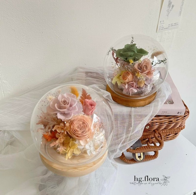 永生水晶球 玫瑰 康乃馨 母親節 情人節 企業合作 - 乾燥花/永生花 - 植物．花 