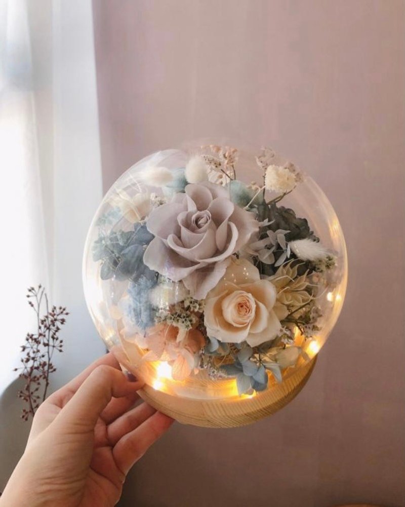 永生水晶球 玫瑰 康乃馨 母親節 情人節 企業合作 - 乾花/永生花 - 植物．花 