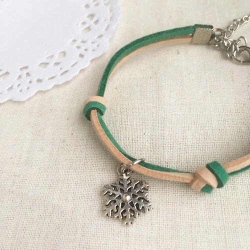 Anne Handmade Bracelets 安妮手作飾品 雪花 聖誕節限定 手工製作 手環-聖誕綠 限量