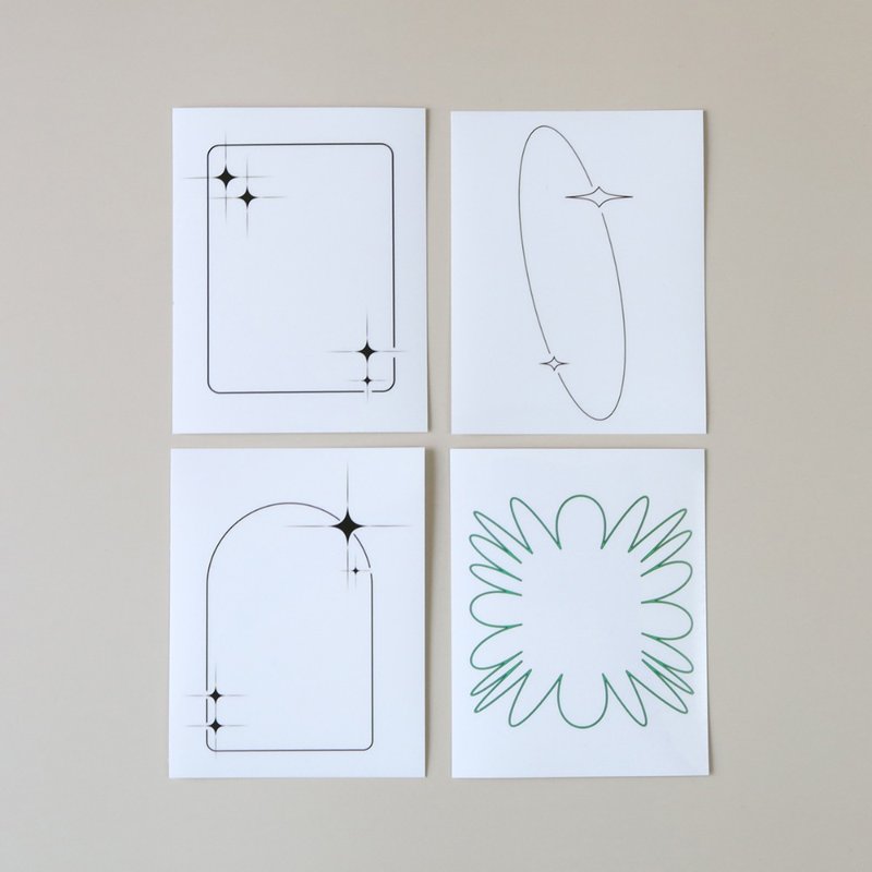 transparent PET sticker pack - 貼紙 - 防水材質 透明